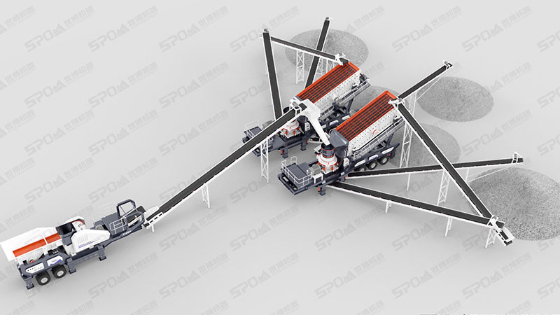 移動(dòng)式破碎站磕石子生產(chǎn)線