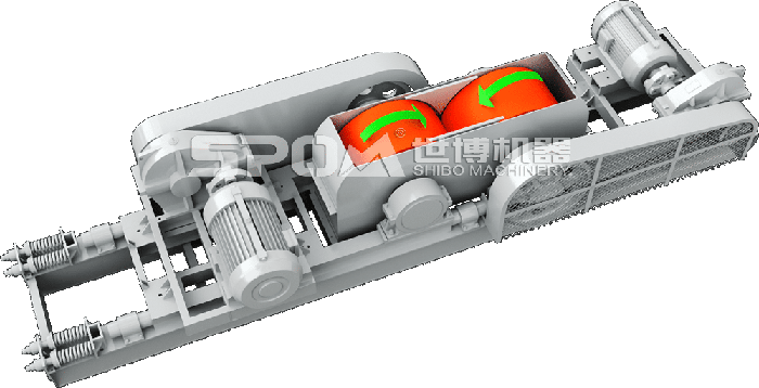 雙輥式破碎機(jī)的結(jié)構(gòu)圖。